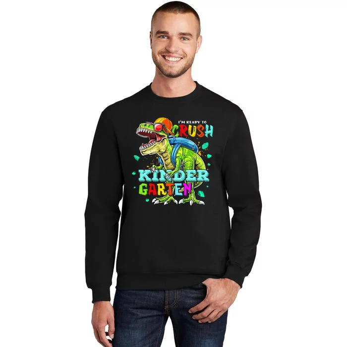 Ready To Crush Kindergarten Dinosaur Back to School Tall Sweatshirt