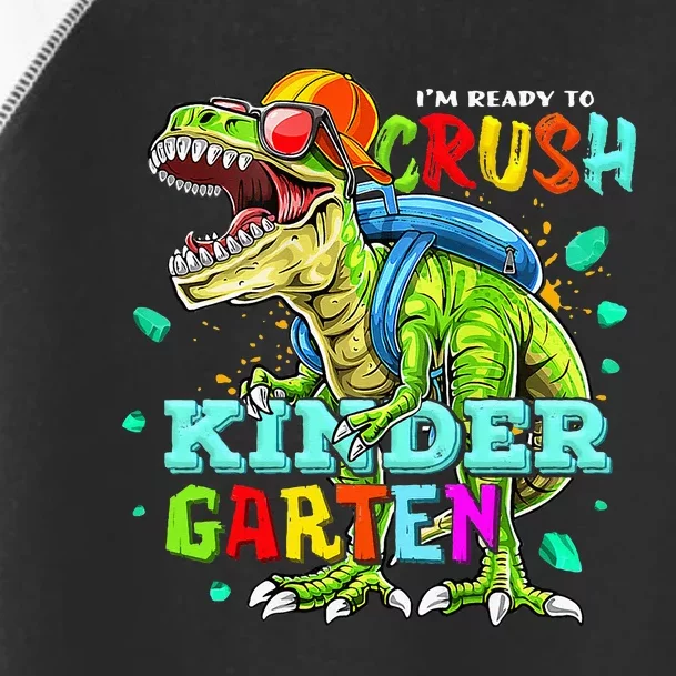 Ready To Crush Kindergarten Dinosaur Back to School Toddler Fine Jersey T-Shirt