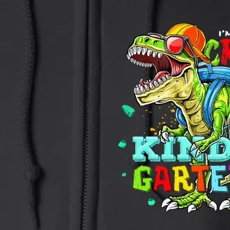 Ready To Crush Kindergarten Dinosaur Back to School Full Zip Hoodie