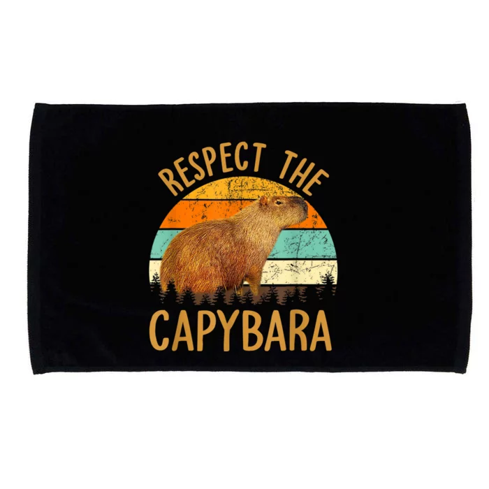 Respect The Capybara Animal Funny Capybara Lover Microfiber Hand Towel