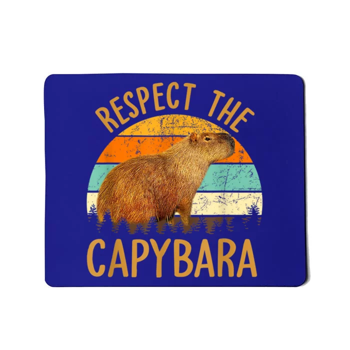 Respect The Capybara Animal Funny Capybara Lover Mousepad | TeeShirtPalace
