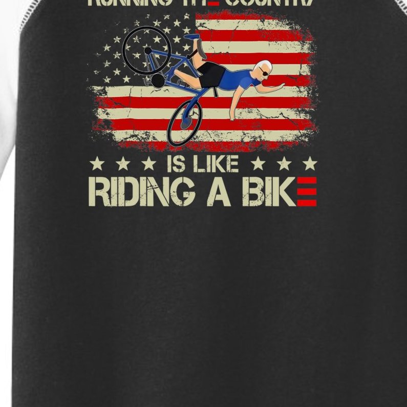 Running The Country Is Like Riding A Bike, Biden Falling Off His Bicycle Toddler Fine Jersey T-Shirt