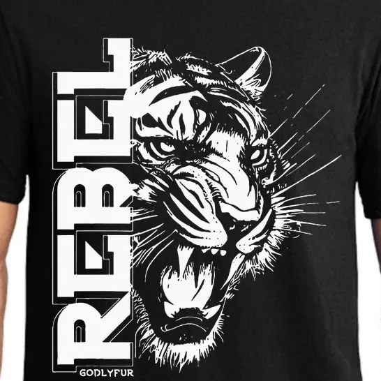 Rebel Tiger Cool Trendy Animal Pajama Set