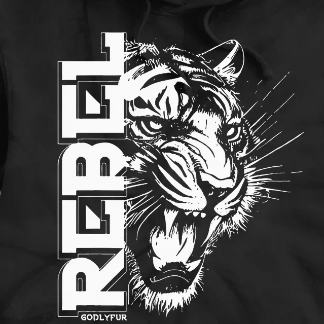 Rebel Tiger Cool Trendy Animal Tie Dye Hoodie