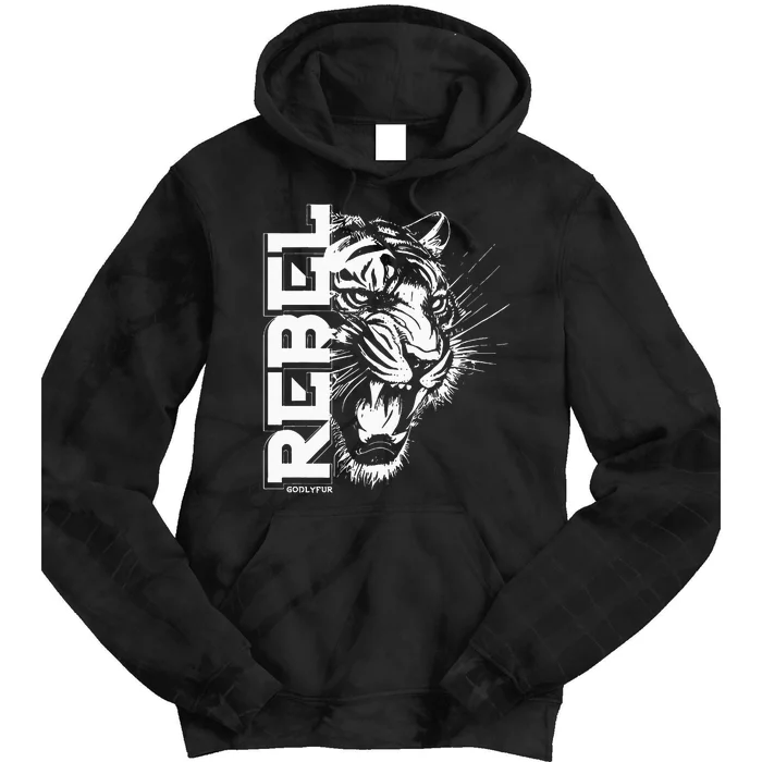 Rebel Tiger Cool Trendy Animal Tie Dye Hoodie