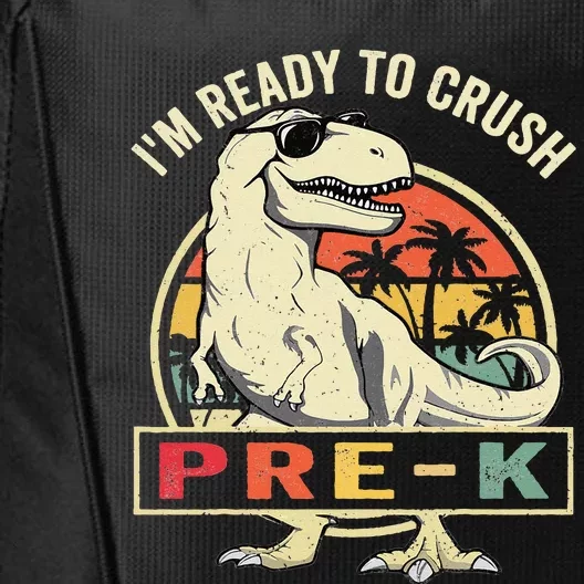 Ready To Crush PreK T Rex Dinosaur Back to School Gift City Backpack