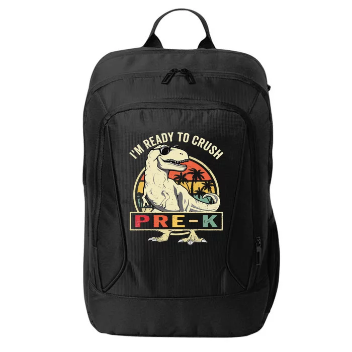 Ready To Crush PreK T Rex Dinosaur Back to School Gift City Backpack