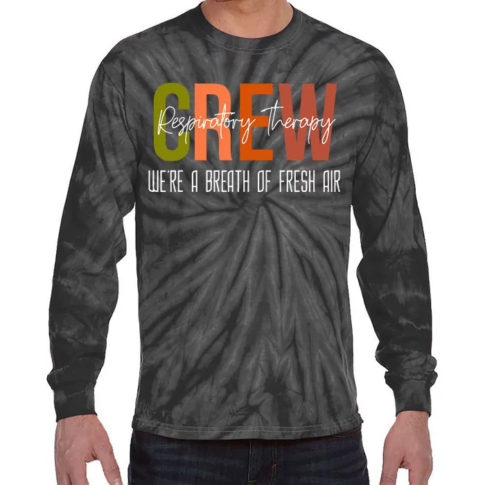 Respiratory Therapist Crew Pulmonary Tie-Dye Long Sleeve Shirt