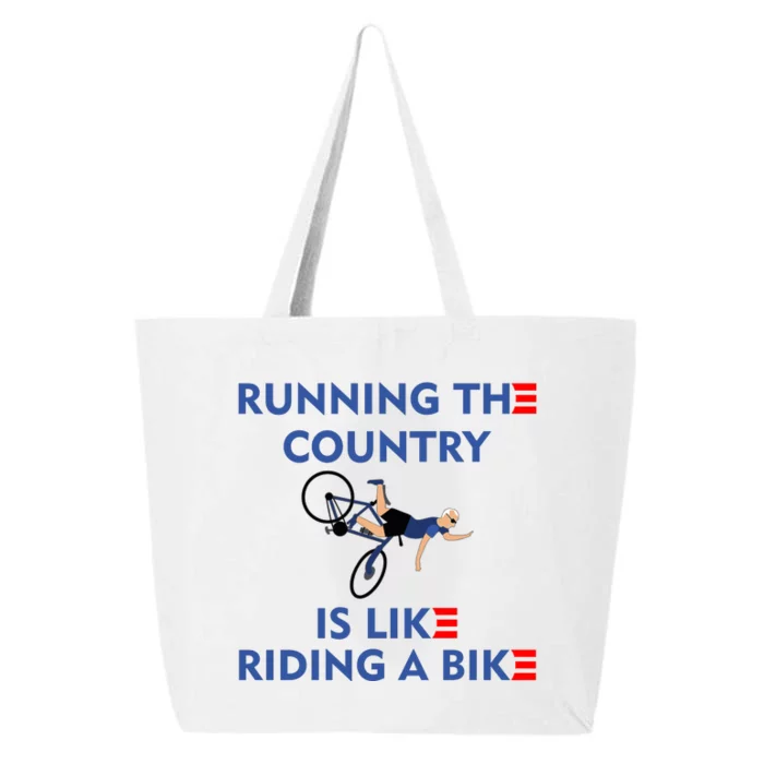 Running The Country Is Like Riding A Bike Biden Falling Meme 25L Jumbo Tote