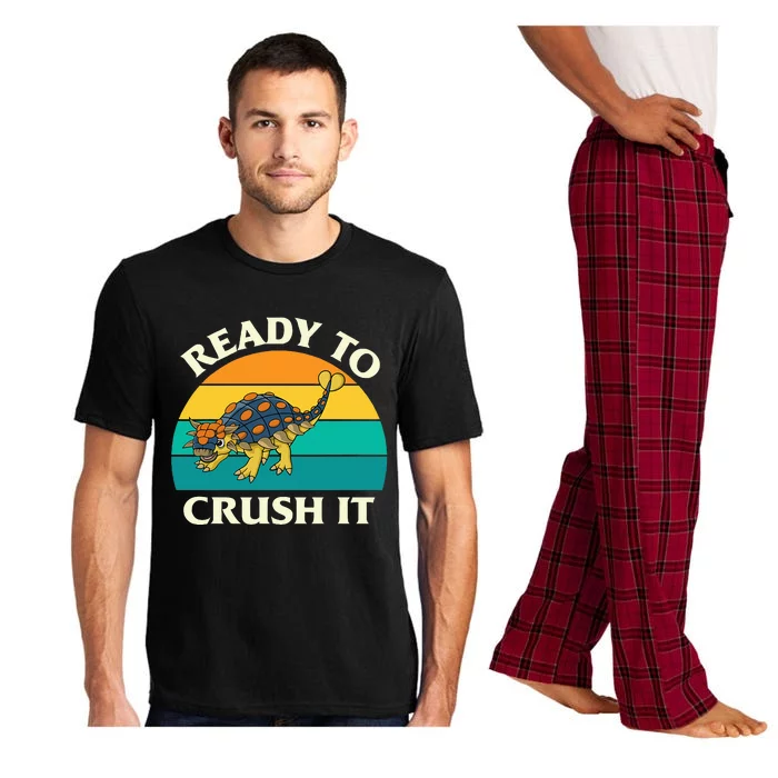 Ready To Crush It Dinosaur Dino Paleontologist Ankylosaurus Pajama Set