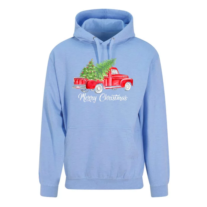 Red Truck Christmas Funny Merry Christmas Yall Women Gifts Unisex Surf Hoodie