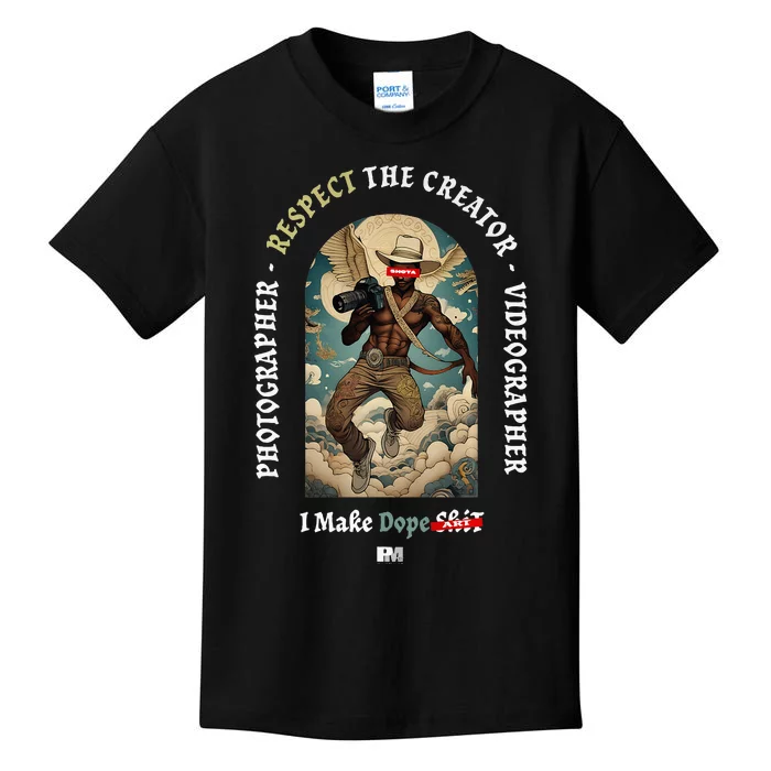 Respect The Creators. Shooters Kids T-Shirt