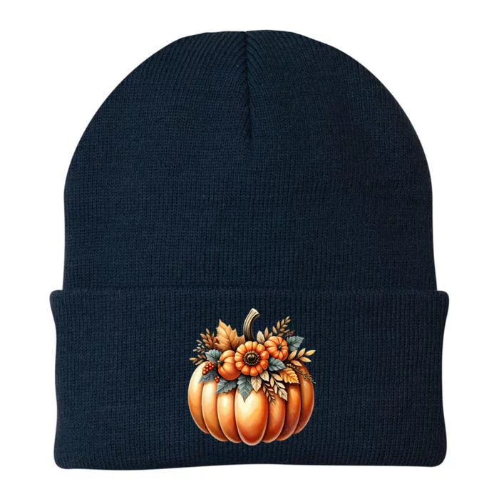 Retro Thanksgiving Cute Pumpkin Halloween Autumn Retro Fall Funny Gift Knit Cap Winter Beanie