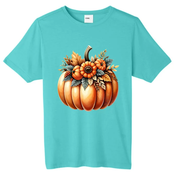 Retro Thanksgiving Cute Pumpkin Halloween Autumn Retro Fall Funny Gift ChromaSoft Performance T-Shirt