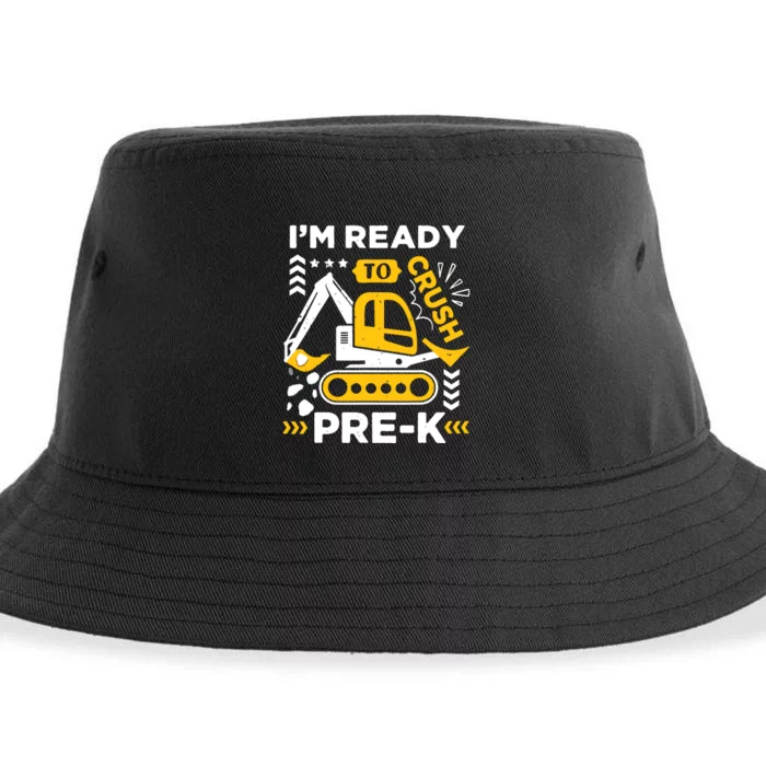 Ready To Crush Preschool Prek Construction Truck Boy Sustainable Bucket Hat