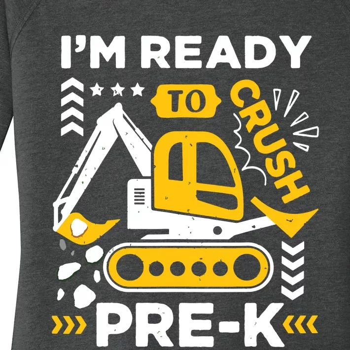 Ready To Crush Preschool Prek Construction Truck Boy Women's Perfect Tri Tunic Long Sleeve Shirt