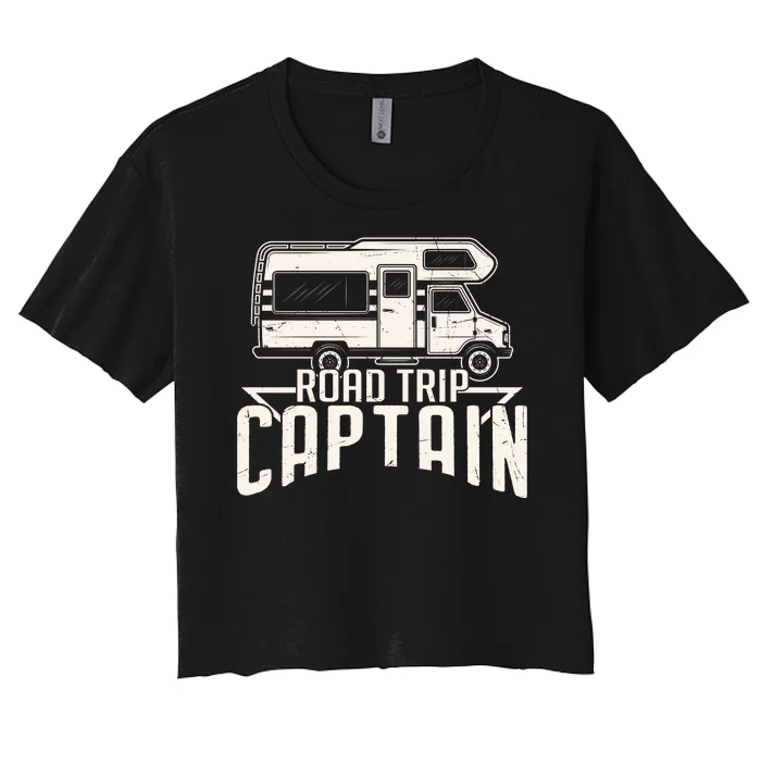 Road Trip Captain RV Summer Women's Crop Top Tee