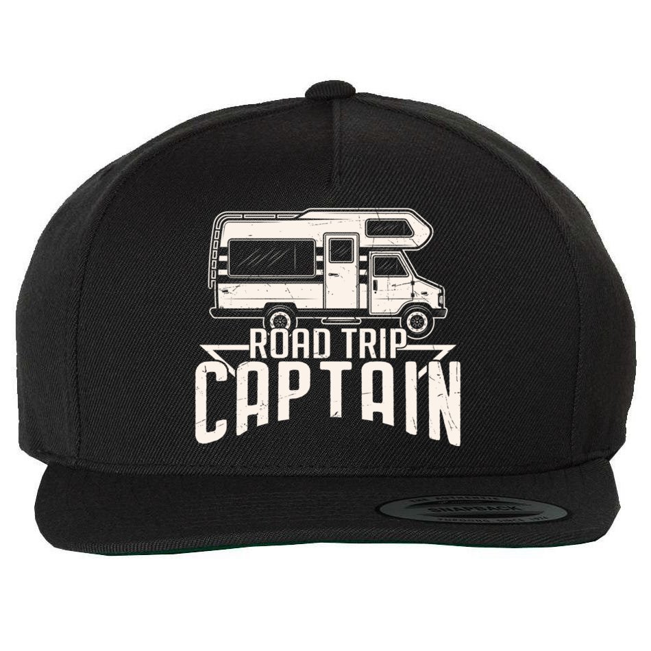 Road Trip Captain RV Summer Wool Snapback Cap