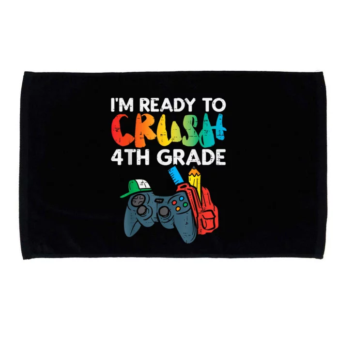 Ready To Crush 4th Grade Fourth Video Gamer First Day Boy Microfiber Hand Towel