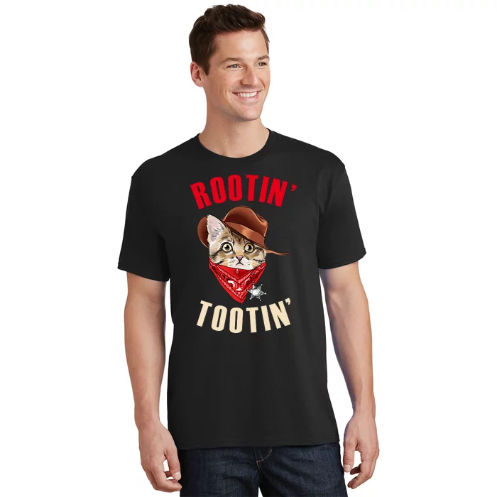 Rootin' Tootin' Cowboy Cat Meme T-Shirt