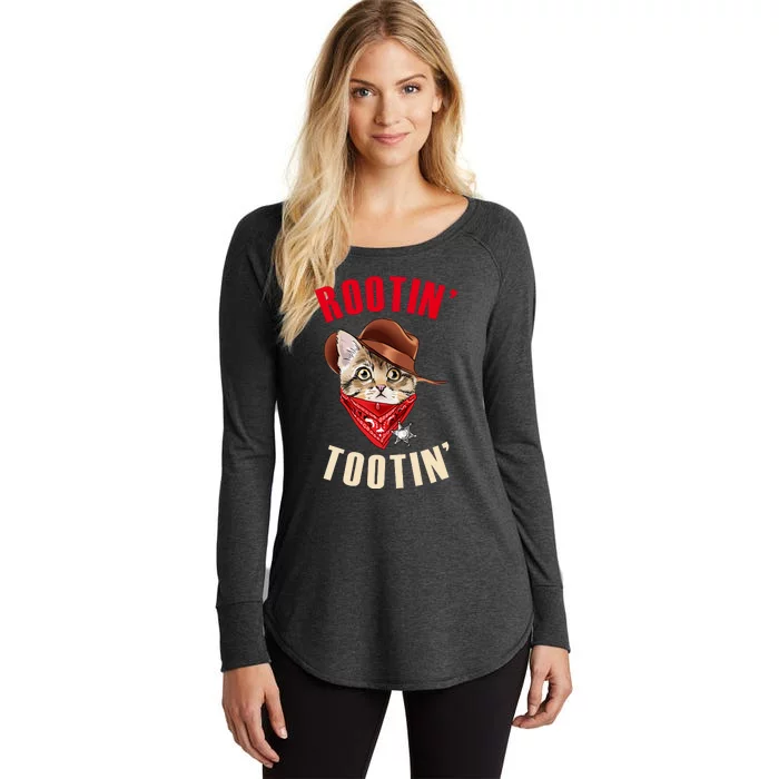 Rootin' Tootin' Cowboy Cat Meme Women's Perfect Tri Tunic Long Sleeve Shirt