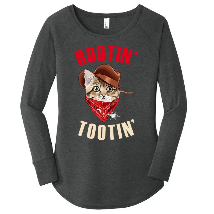 Rootin' Tootin' Cowboy Cat Meme Women's Perfect Tri Tunic Long Sleeve Shirt