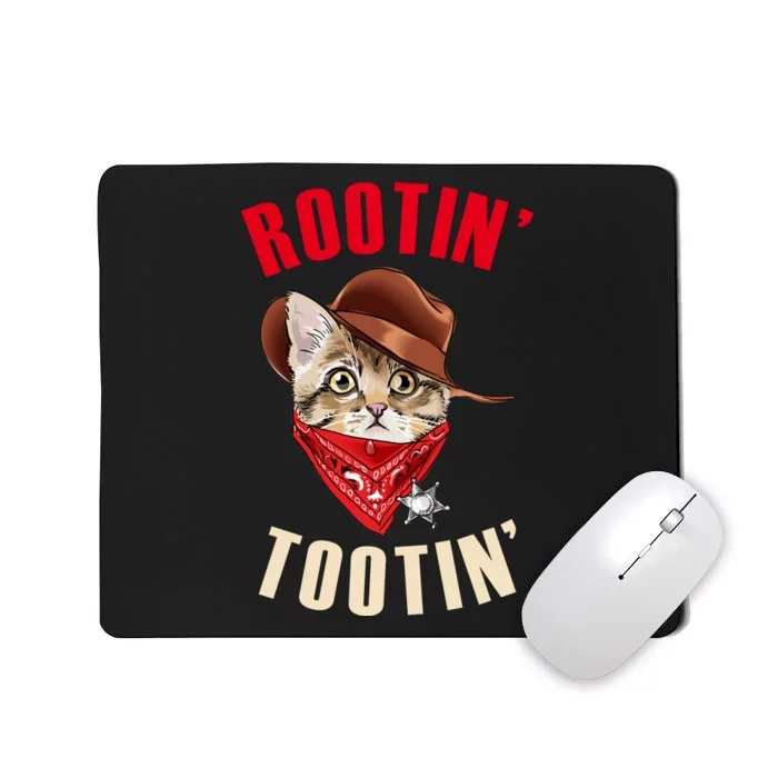 Rootin' Tootin' Cowboy Cat Meme Mousepad