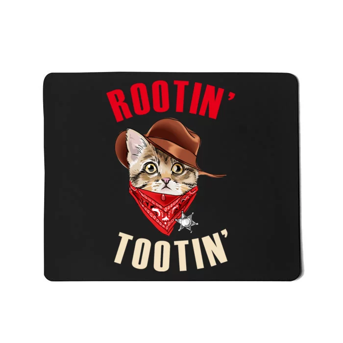 Rootin' Tootin' Cowboy Cat Meme Mousepad