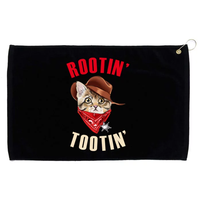 Rootin' Tootin' Cowboy Cat Meme Grommeted Golf Towel