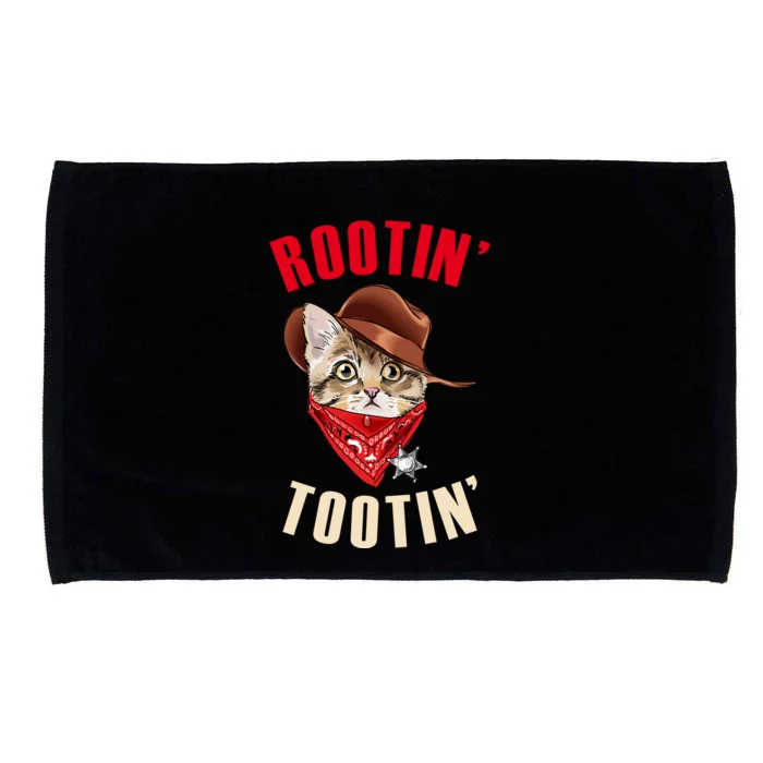 Rootin' Tootin' Cowboy Cat Meme Microfiber Hand Towel