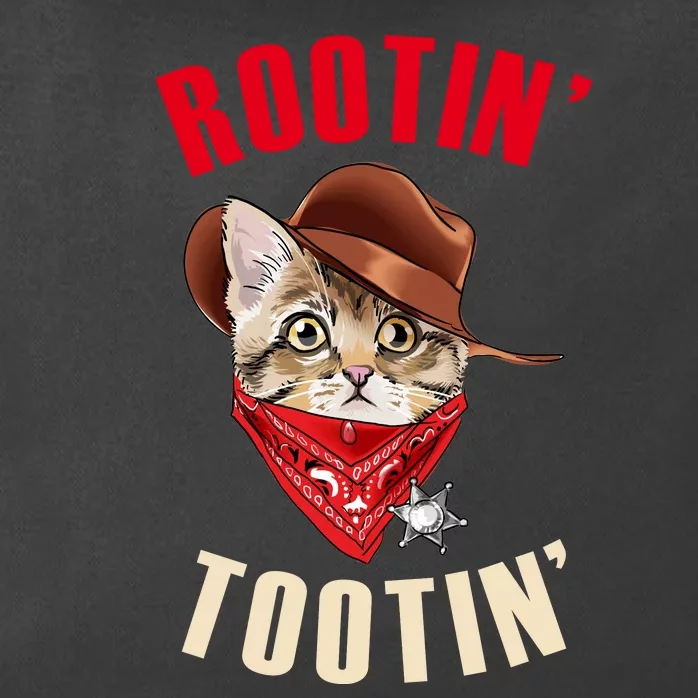 Rootin' Tootin' Cowboy Cat Meme Zip Tote Bag