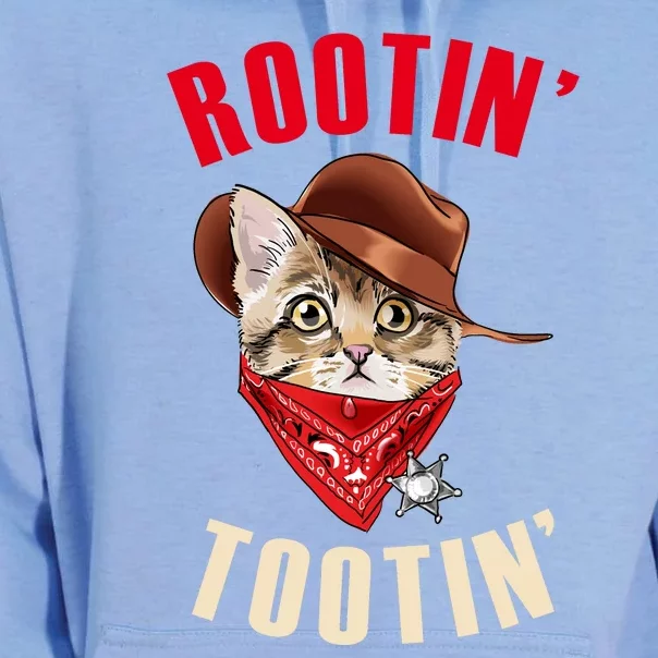 Rootin' Tootin' Cowboy Cat Meme Unisex Surf Hoodie