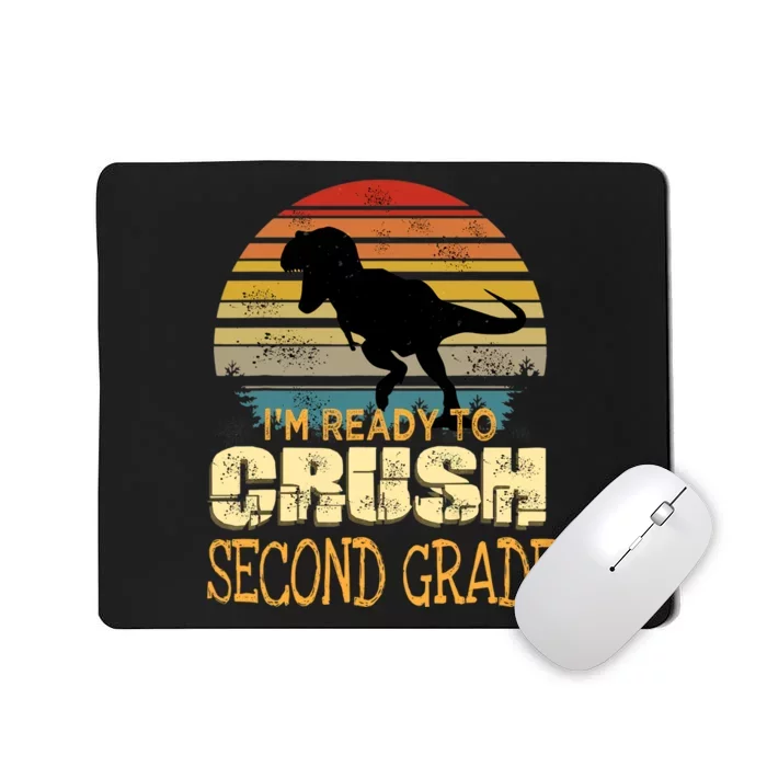 Ready To Crush Second 2nd Grade Dinosaur Back To School Boy Mousepad