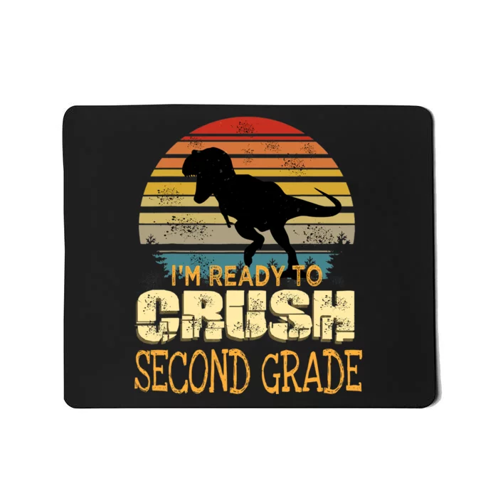 Ready To Crush Second 2nd Grade Dinosaur Back To School Boy Mousepad