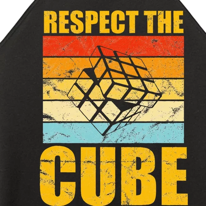 Respect The Cube Puzzle Speed Cubing Women’s Perfect Tri Rocker Tank