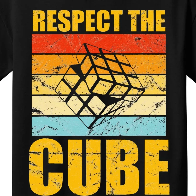 Respect The Cube Puzzle Speed Cubing Kids T-Shirt