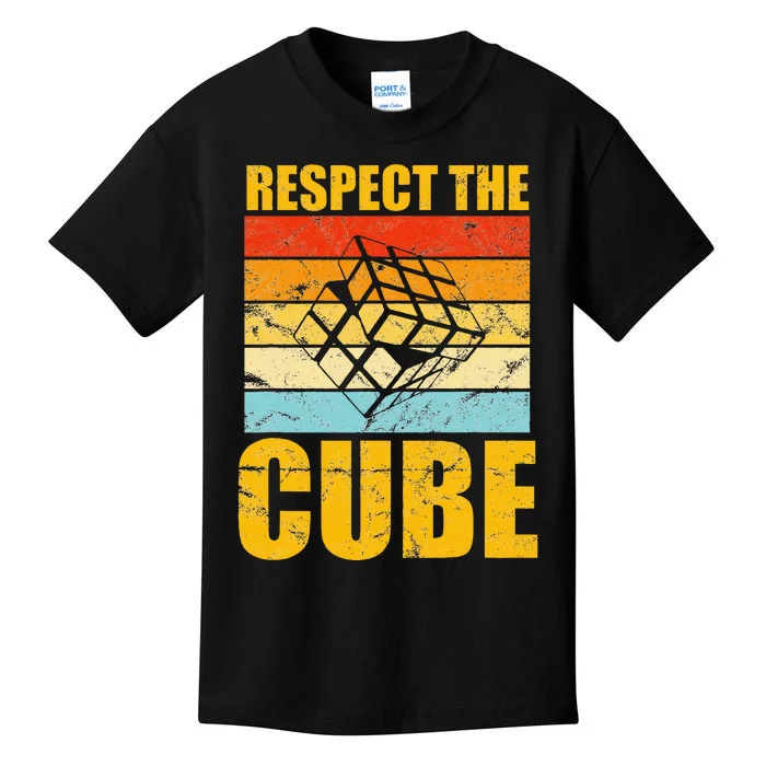 Respect The Cube Puzzle Speed Cubing Kids T-Shirt