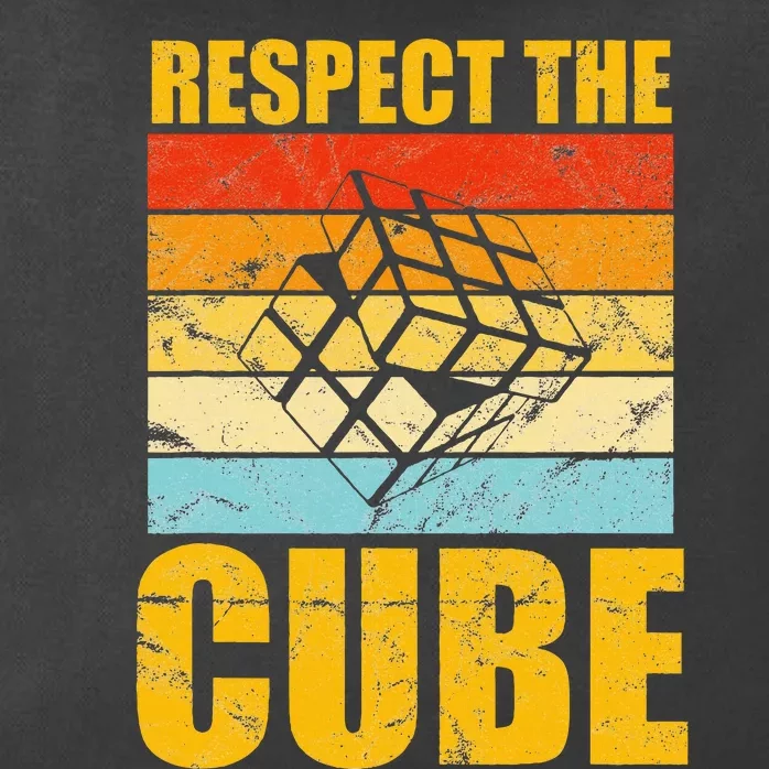 Respect The Cube Puzzle Speed Cubing Zip Tote Bag