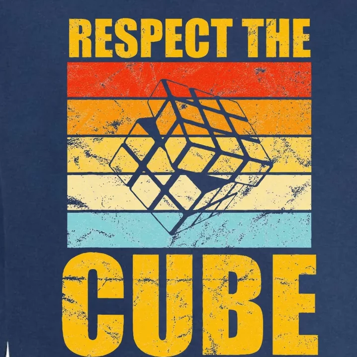 Respect The Cube Puzzle Speed Cubing Garment-Dyed Sweatshirt