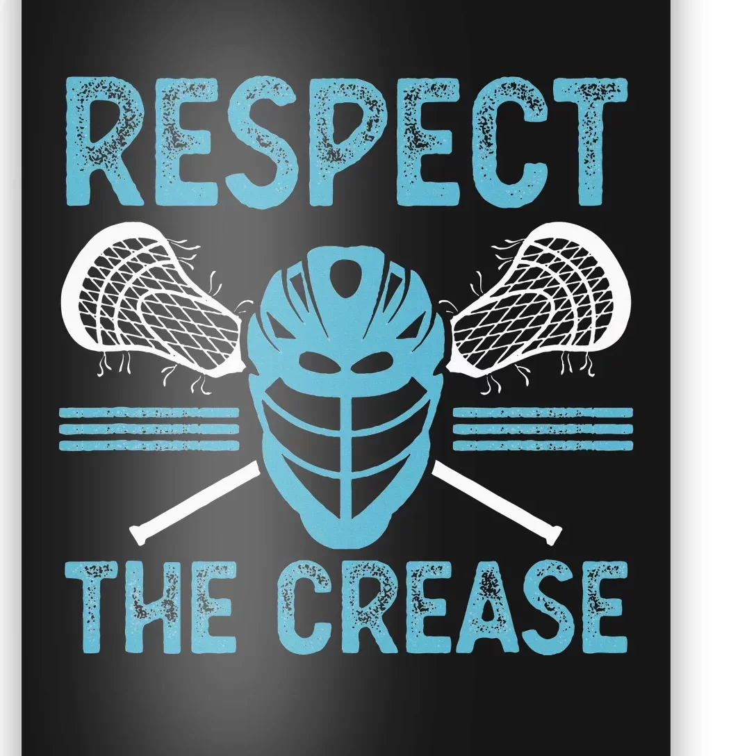 Respect The Crease Funny Lacrosse Player Lax Goalie Poster