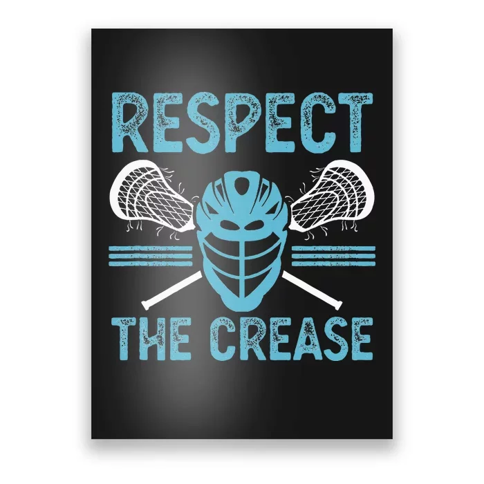 Respect The Crease Funny Lacrosse Player Lax Goalie Poster