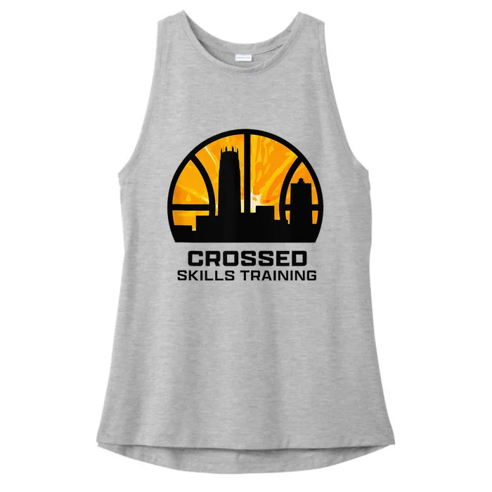 Rainman Throwback Crossed Skills Training Ladies Tri-Blend Wicking Tank