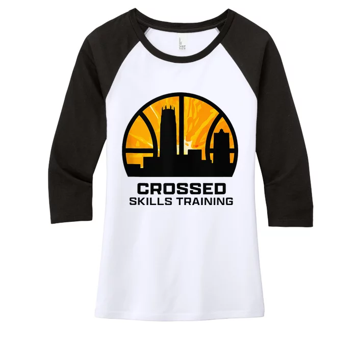 Rainman Throwback Crossed Skills Training Women's Tri-Blend 3/4-Sleeve Raglan Shirt