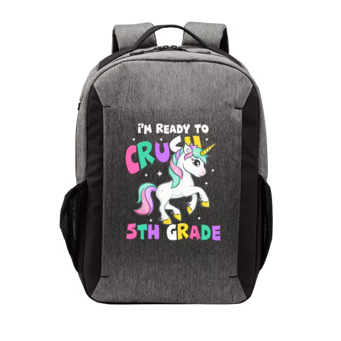 Ready To Crush 5th Grade Unicorn Back To School First Day Vector Backpack