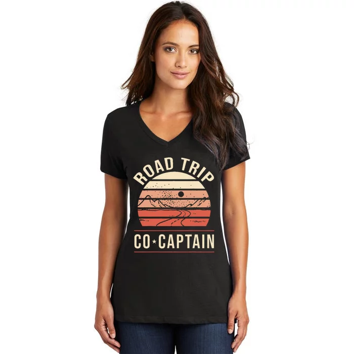 Road Trip Co Captain Road Trip Women's V-Neck T-Shirt