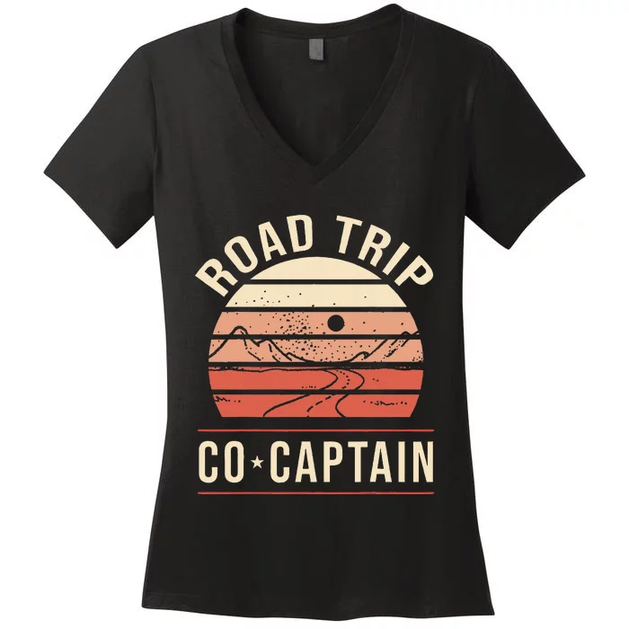 Road Trip Co Captain Road Trip Women's V-Neck T-Shirt