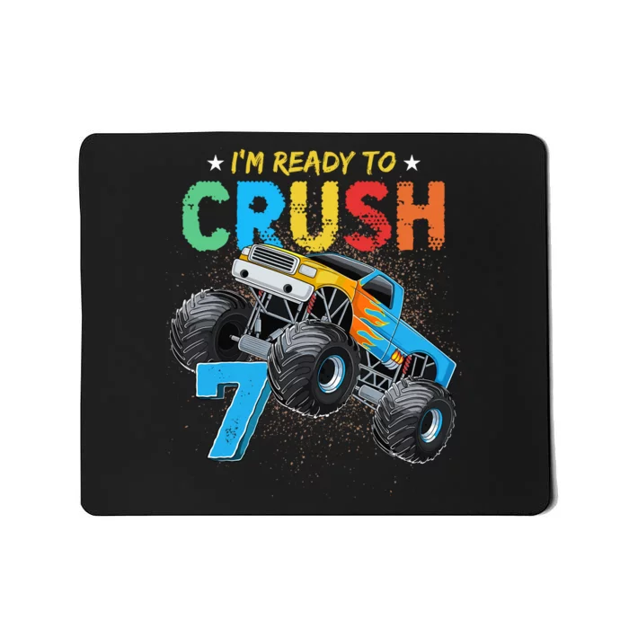 Ready To Crush 7 Monster Truck 7th Birthday Boy Mousepad