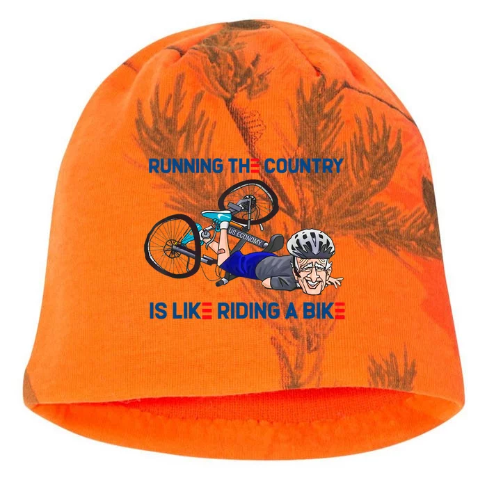 Running The Country Is Like Riding A Bike Kati - Camo Knit Beanie