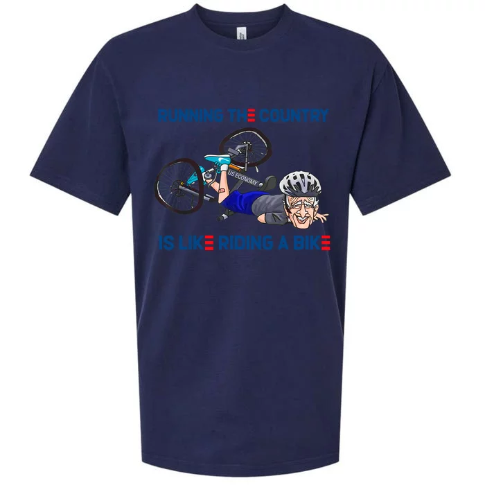 Running The Country Is Like Riding A Bike Sueded Cloud Jersey T-Shirt