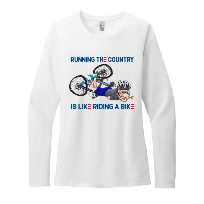 Running The Country Is Like Riding A Bike Womens CVC Long Sleeve Shirt